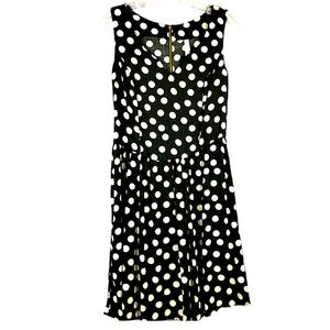 NWT Xhilaration sleeveless fit/flare pin-up retro polka dot midi dress Sz M